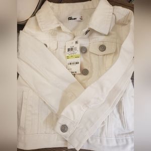 White Jean Toddler Jacket New With Tag Size 4T